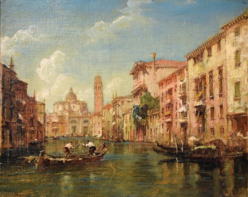 Coppia di Vedute Veneziane - Giudecca e Canal Grande